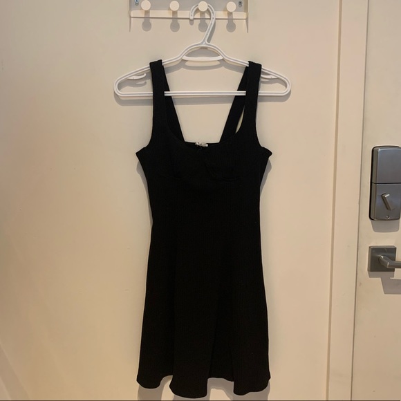 Garage Black Flared Mini Dress - Picture 4 of 6